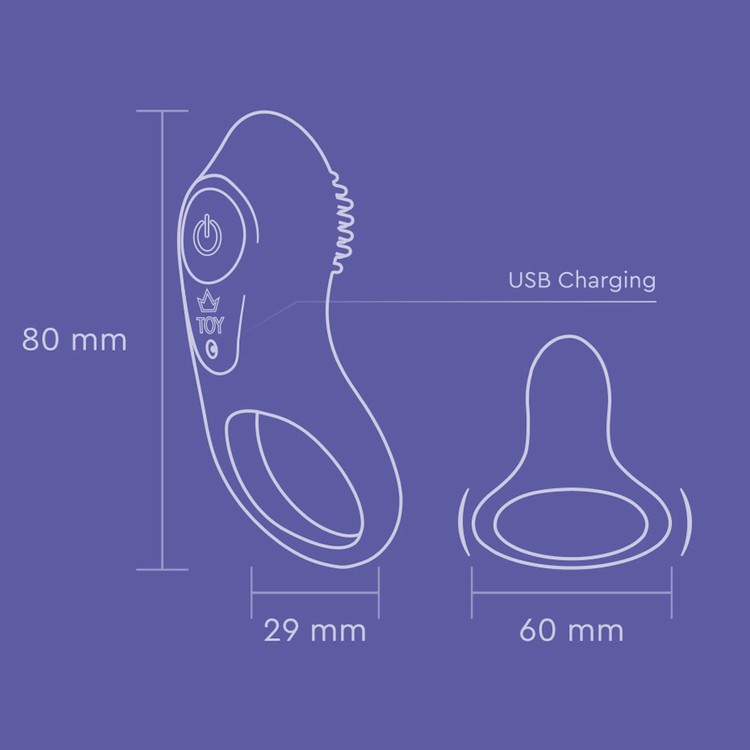 טבעת רטט גמישה 'סוניק בלו'