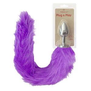 פלאג מתכת עם זנב שועל סגול